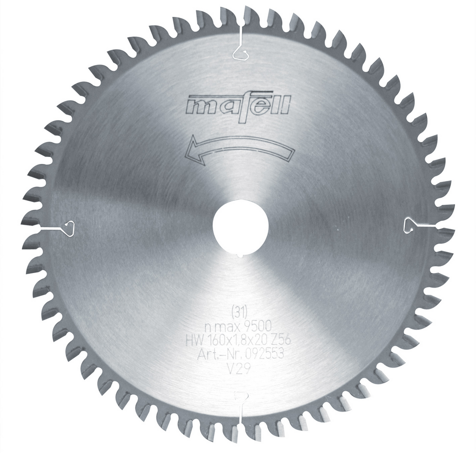 Mafell HM-Sägeblatt 160x1,8x20m Z56, FZ/TZ