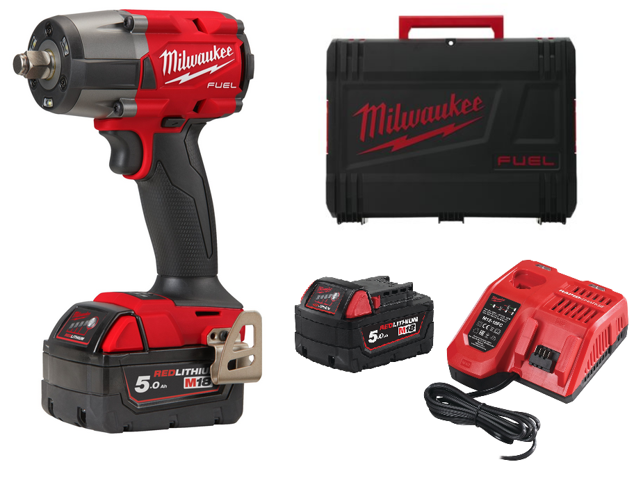 Milwaukee M18 FMTIW2F12-502X Schlagschrauber inkl. 2 Akkus und Ladegerät