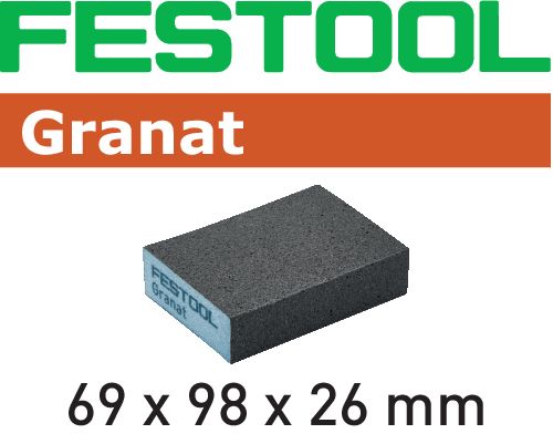 Festool Schleifblock 69x98x26 36 GR/6 Granat