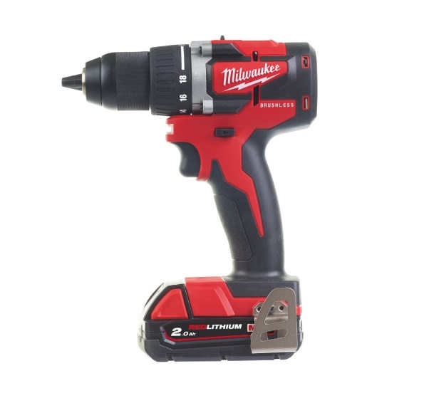 Milwaukee M18CBLDD-202C Kompakt-Bürstenloser Akku-Bohrschrauber