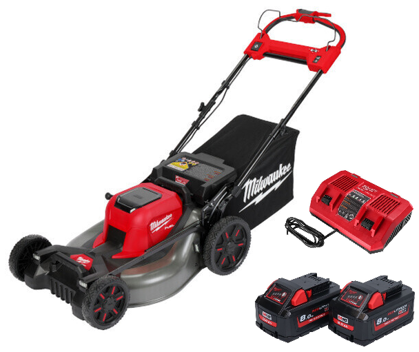 Milwaukee M18F2LM53-802 Akku-Rasenmäher (2x Akku 8Ah & Doppelladegerät)