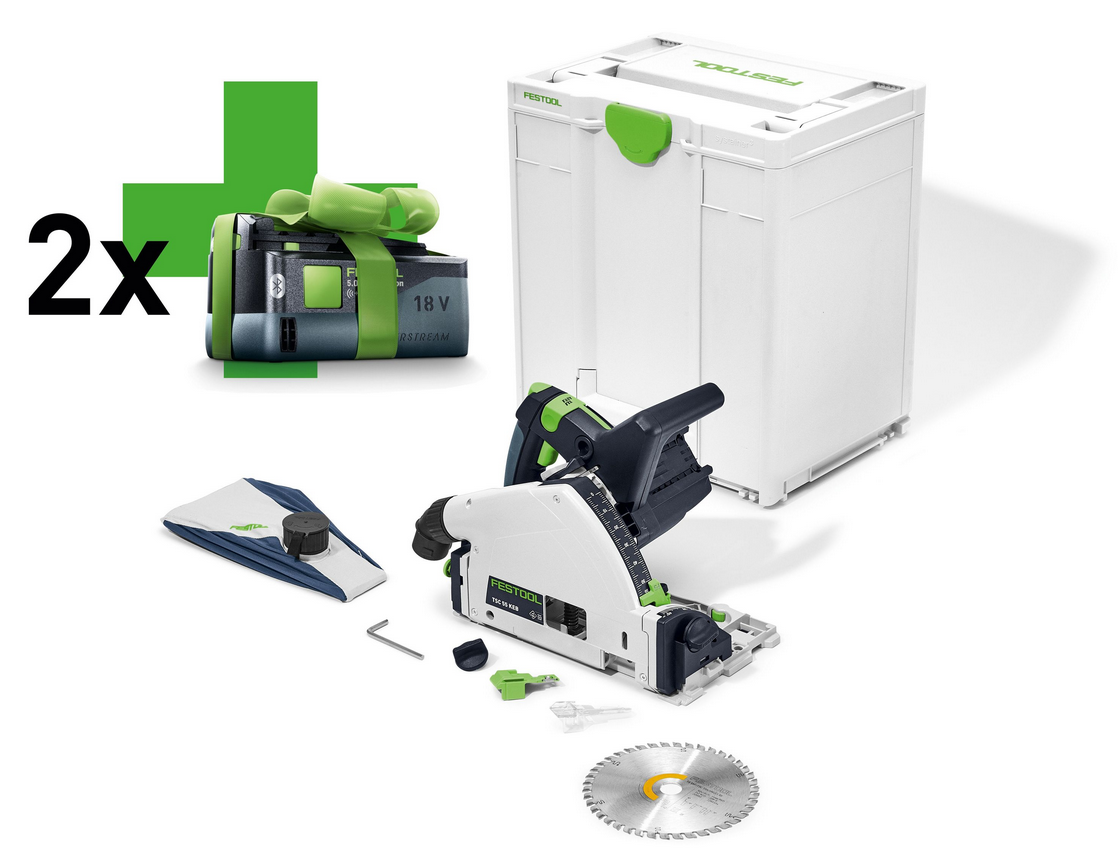 Festool Akku-Tauchsäge TSC55 KEB-Basic Aktion + 2x Akku´s 5,0Ah