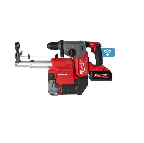 Milwaukee M18 ONEFHXDEL-552C AKKU-KOMBIHAMMER + STAUBABSAUGUNG