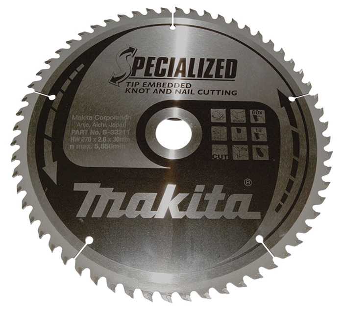 Makita SPECIALIZED Sägeblatt 270x30x60Z B-33211