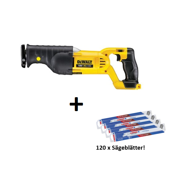 DeWalt DCS380NX-DE Akku-Säbelsäge inkl. 120 Lenox Sägeblätter