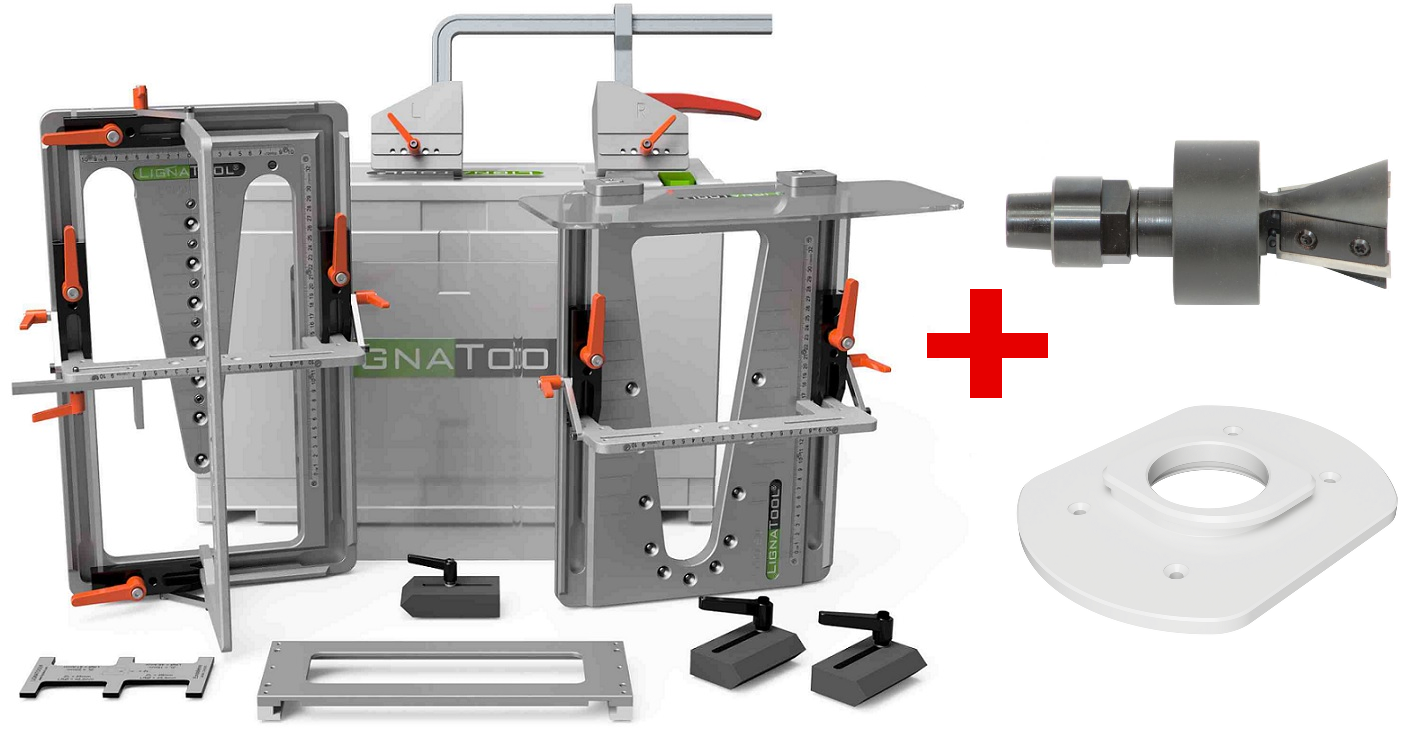 Lignatool LT080 Set Complet inkl. Konus-Wendeplattenfräser 15° Lignatool & Arretierplatte