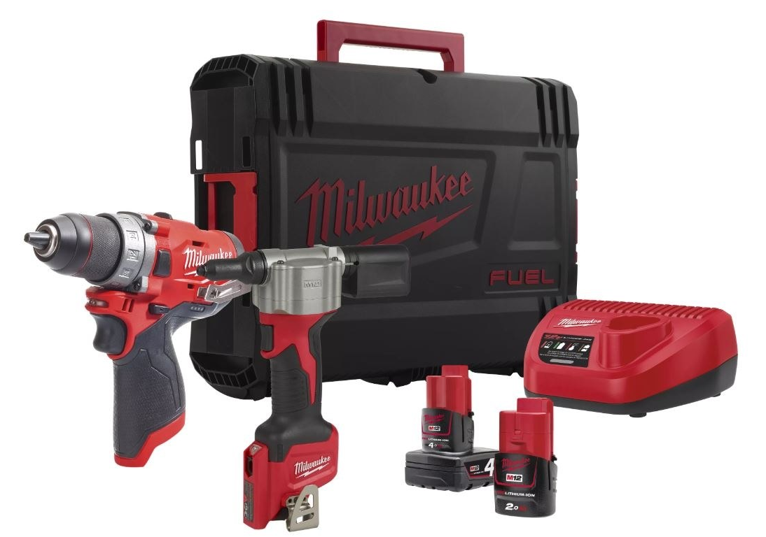 Milwaukee M12FPP2S-422X AKKU-WERKZEUG SET