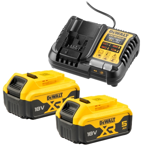 DeWalt Akku-Kit DCB1104P2-QW (2x 18V/5Ah+DCB1104)